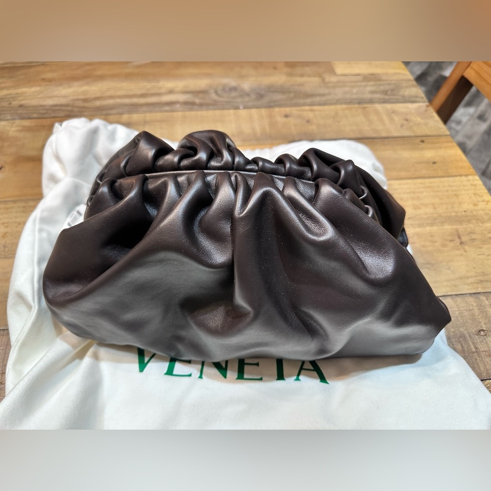 Bottega Veneta leather pouch clutch